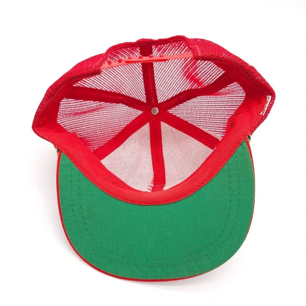 Vintage Country Club Tennis Golf Rope Snapback Mesh‎ Trucker Hat Patch Cap Red